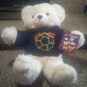 New Vintage Kmart Christmas Holiday Collectible Bear Plush